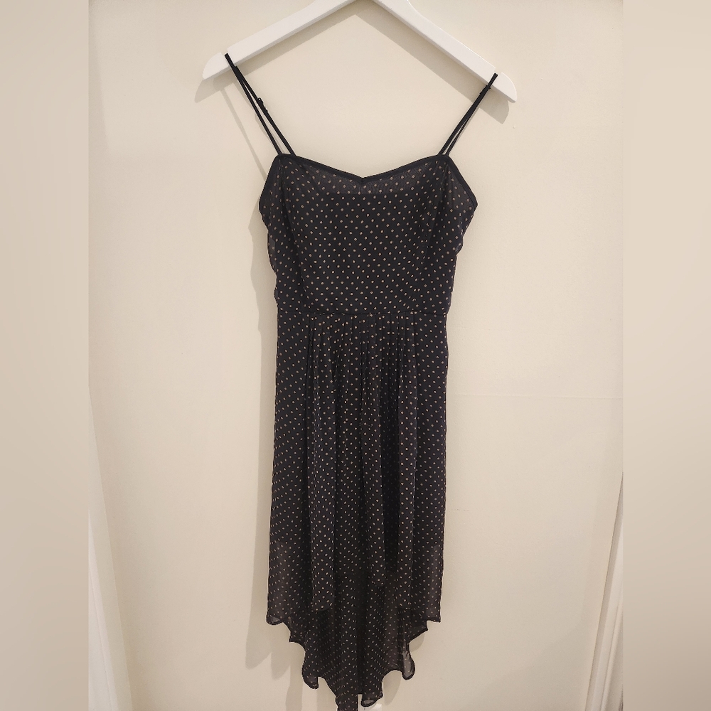Forever 21: Black High Low Polka Dot Dress - Size M